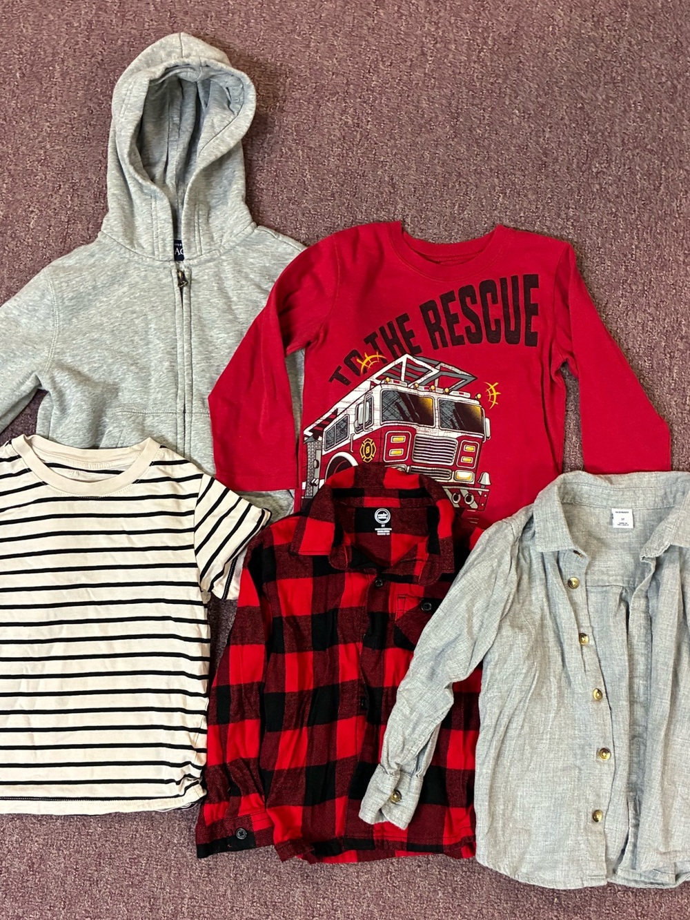 5 shirts Carter's Red Firetruck 'The Rescue' Long-Sleeve Hoodie Tee